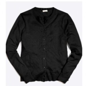 J Crew Classic Cardigan Black, Size Large